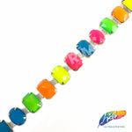 SALE! 3/4" Multicolored Neon Acrylic Stone Trim, ACR-026