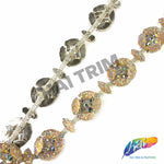 SALE! 7/8" Textured Round Acrylic Stone Trim, ACR-068