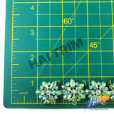 7/8" Green AB Flower Rhinestone Trim, ACR-070