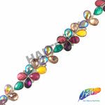 3/4" Multicolored Clustered Teardrop Stone Trim, ACR-071