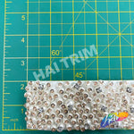 2” Pearl Beaded Sequins Rhinestone Trim on Double Felt, ACR-076
