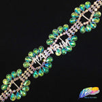SALE! 1 1/2" Color Acrylic Flower Rhinestone Trim, ACR-014