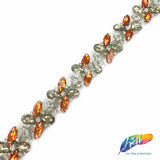 SALE! 1" Butterfly Flower Acrylic Stone Trim, ACR-048