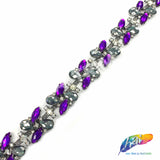 SALE! 1" Butterfly Flower Acrylic Stone Trim, ACR-048