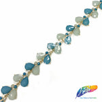SALE! 1" Leaf Teardrop Acrylic Stone Trim, ACR-050
