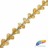 SALE! 1" Leaf Teardrop Acrylic Stone Trim, ACR-050