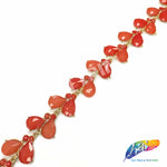 SALE! 1" Leaf Teardrop Acrylic Stone Trim, ACR-050