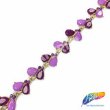 SALE! 1" Leaf Teardrop Acrylic Stone Trim, ACR-050
