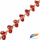 SALE! 1" Leaf Teardrop Acrylic Stone Trim, ACR-050