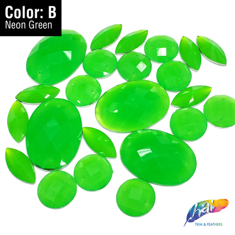Neon Green Resin Stones