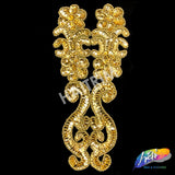 Metallic Beaded Sequins Motif Applique, B-21