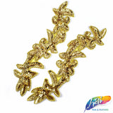 Metallic Beaded Sequins Applique, B-7 (Sold by Pair)