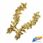 Metallic Beaded Sequins Applique, B-7 (Sold by Pair)