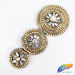 Chained Medallion Rhinestone Applique, BA-029, 030