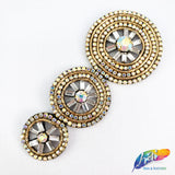 Chained Medallion Rhinestone Applique, BA-029, 030