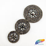 Chained Medallion Rhinestone Applique, BA-029, 030