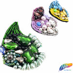 Multicolored Fish Beaded Rhinestone Applique, BA-033