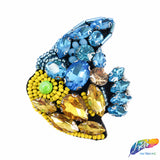 Multicolored Fish Beaded Rhinestone Applique, BA-033