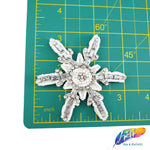 White Star Rhinestone Beaded Applique, BA-052