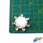 Colorful Glass Beaded Applique with Fur, BA-065