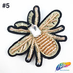 Beaded Rhinestone Insect Patch Applique, BA-073