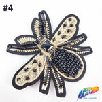 Beaded Rhinestone Insect Patch Applique, BA-073