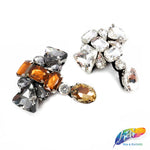 Cross Rhinestone Applique on Felt Backing, BA-081