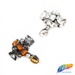 Cross Rhinestone Applique on Felt Backing, BA-081