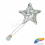 Star Crystal Rhinestone Beaded Applique with Pearl, BA-119