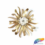 Flower Beaded Rhinestone Sequin Applique, BA-125
