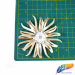 Flower Beaded Rhinestone Sequin Applique, BA-125