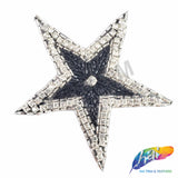 Star Beaded Rhinestone Applique, BA-137