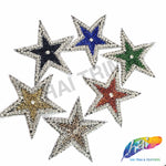 Star Beaded Rhinestone Applique, BA-137