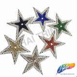 Star Beaded Rhinestone Applique, BA-137