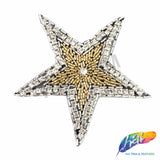 Star Beaded Rhinestone Applique, BA-137