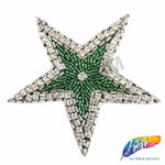 Star Beaded Rhinestone Applique, BA-137
