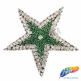 Star Beaded Rhinestone Applique, BA-137