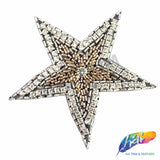 Star Beaded Rhinestone Applique, BA-137