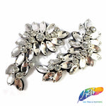 Crystal Motif Rhinestone Applique (Sold by Pair), BA-143
