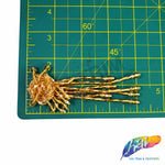 Spike Motif Beaded Applique w/ Beaded Fringe, BA-152