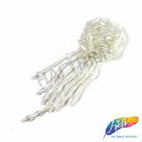 Crystal Dangling Motif Beaded Applique w/ Beaded Fringe, BA-153