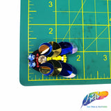 Gold/Blue Insect Rhinestone Beaded Sequin Applique, BA-158