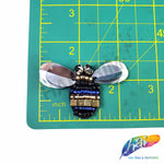 Black/Blue/Gold Insect Rhinestone Beaded Sequin Applique, BA-160