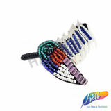 Small Bird Beaded Sequin Applique, BA-163