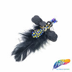 Black/Multicolor Insect Rhinestone Beaded Sequin Applique, BA-164