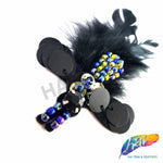 Black/Multicolor Insect Rhinestone Beaded Sequin Applique, BA-164