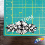 Black Diamond/Crystal Rhinestone Motif Applique, BA-168