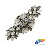 Black Diamond/Crystal Rhinestone Motif Applique, BA-168