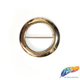 Round Metal Buckle with Bar, BK-001