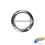 1 1/2" Round Metal Buckle with Bar, BK-001